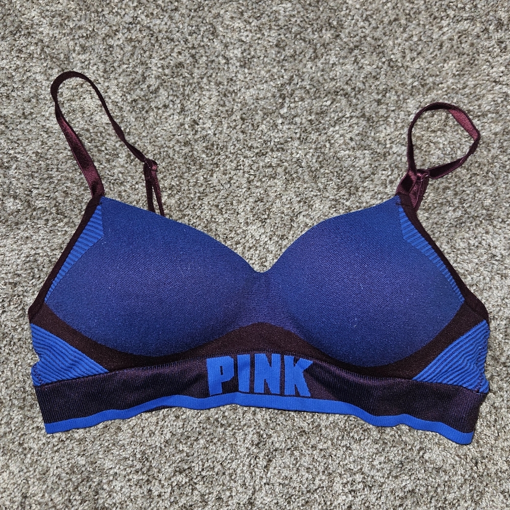 PINK Victoria's Secret Blue and Purple Sports Bralette